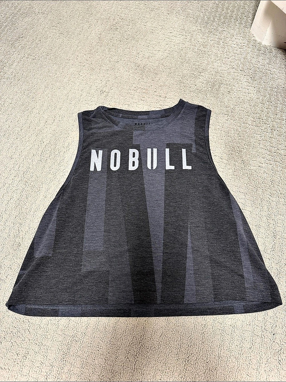 NOBULL Women's Muscle Tank Color Block Muscle Tee in Gray Medium